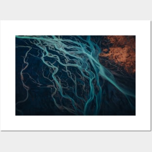 Glacial River Landscape Posters and Art